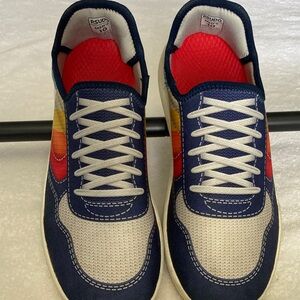P.SUDO Men's Sneakers in Navy, Cream & Red